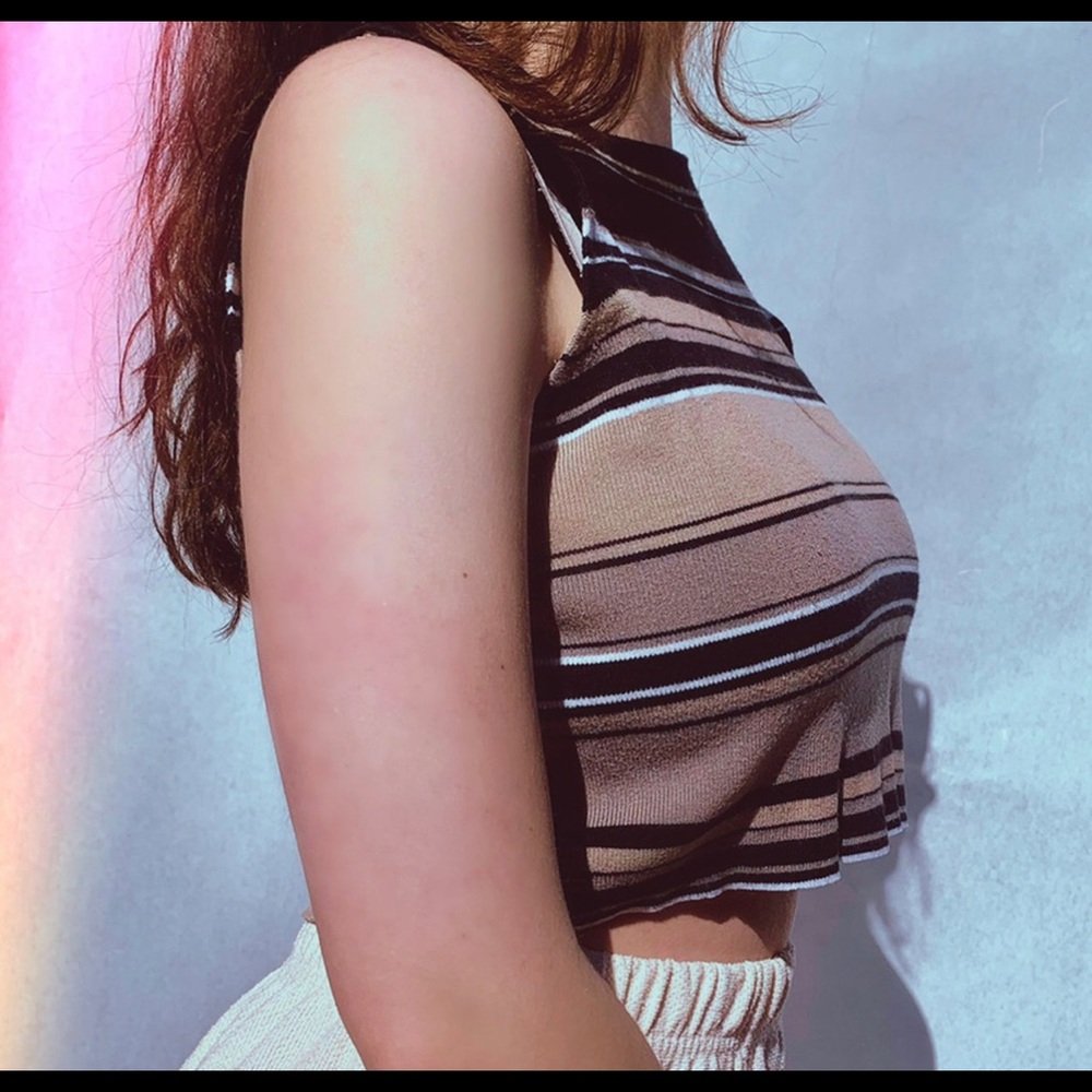 Casual Corner Annex Striped Sleeveless Blouse